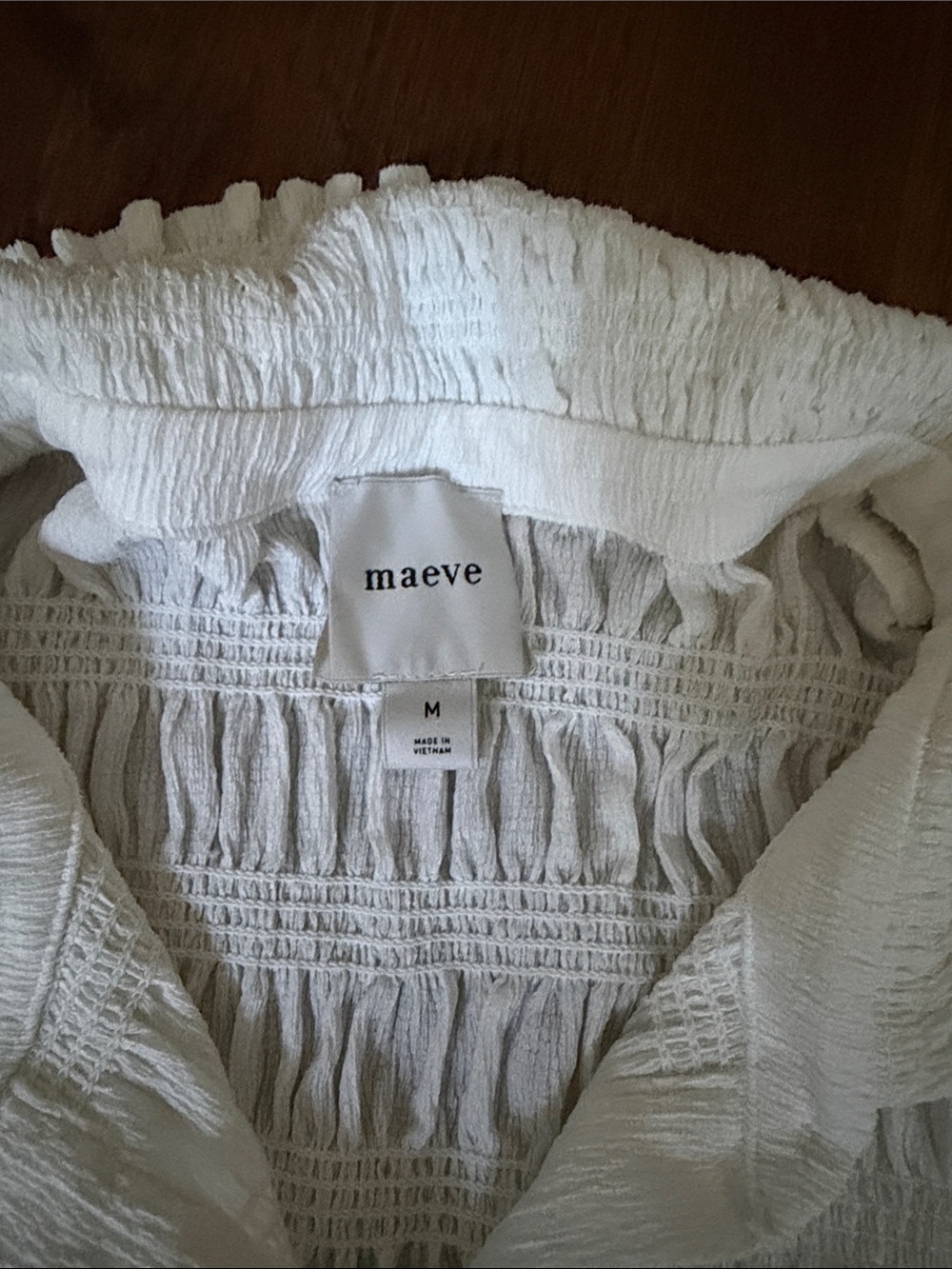 Maeve from Anthropologie Smocked Button-Front top sz medium - Picture 7 of 11